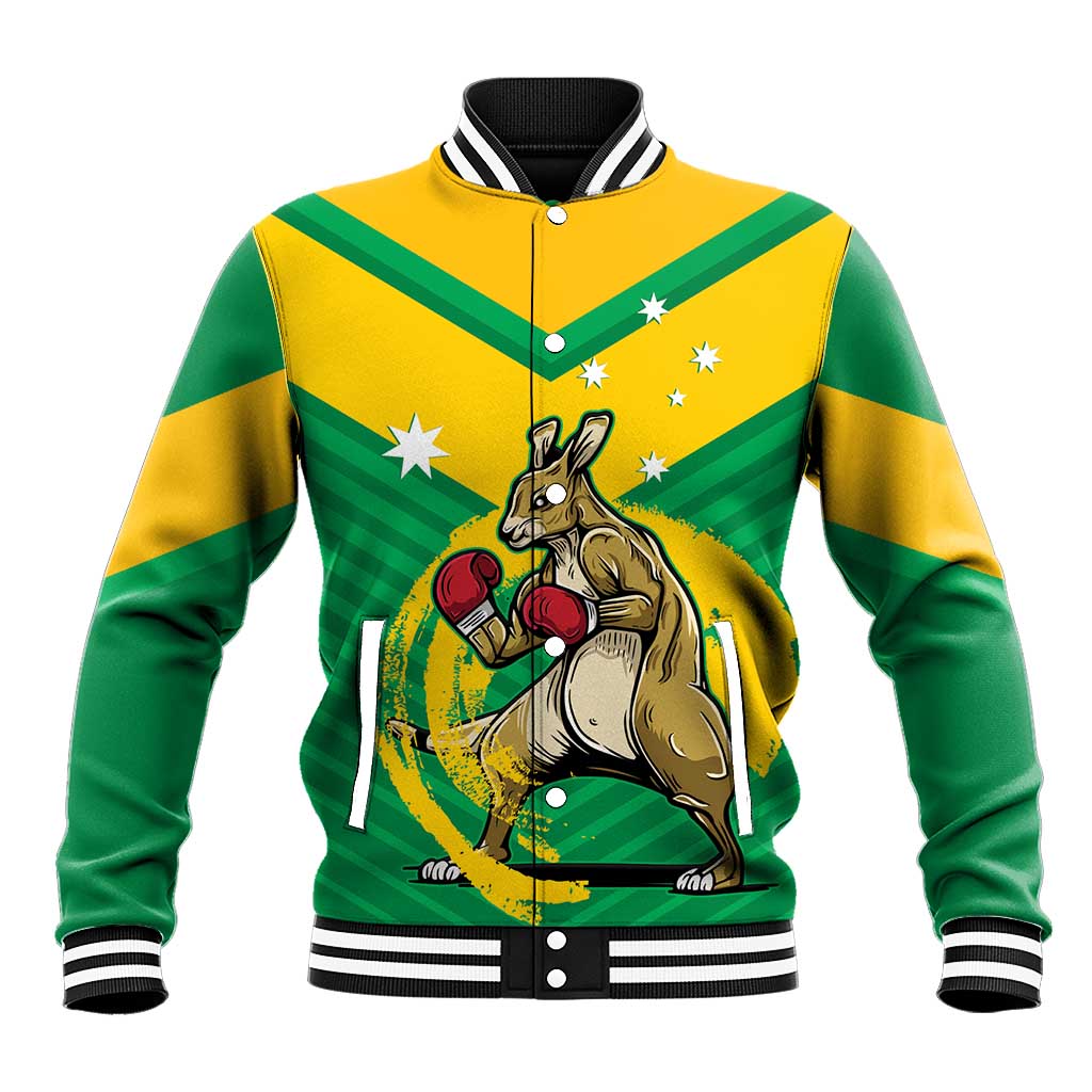 Personalised Australia Boxing Kangaroo Baseball Jacket Aussie Pride National Color