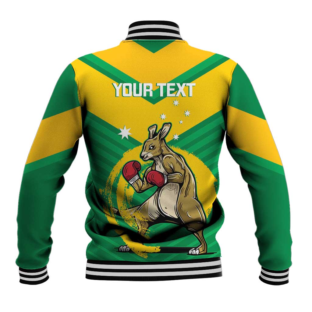 Personalised Australia Boxing Kangaroo Baseball Jacket Aussie Pride National Color