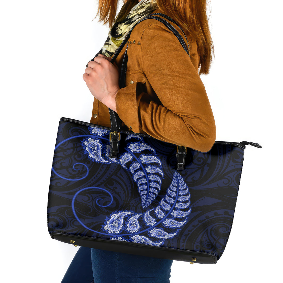 blue-new-zealand-paisley-silver-fern-leather-tote-bag-aotearoa-maori