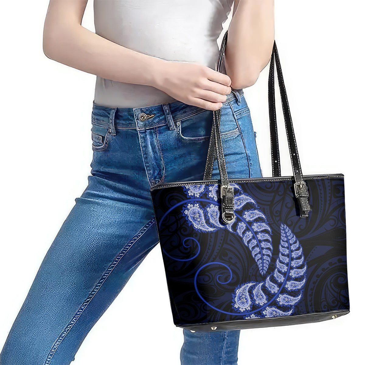 blue-new-zealand-paisley-silver-fern-leather-tote-bag-aotearoa-maori