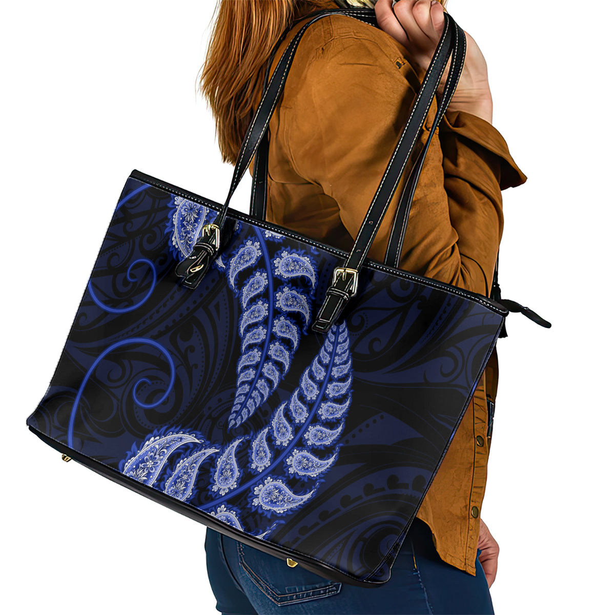 blue-new-zealand-paisley-silver-fern-leather-tote-bag-aotearoa-maori