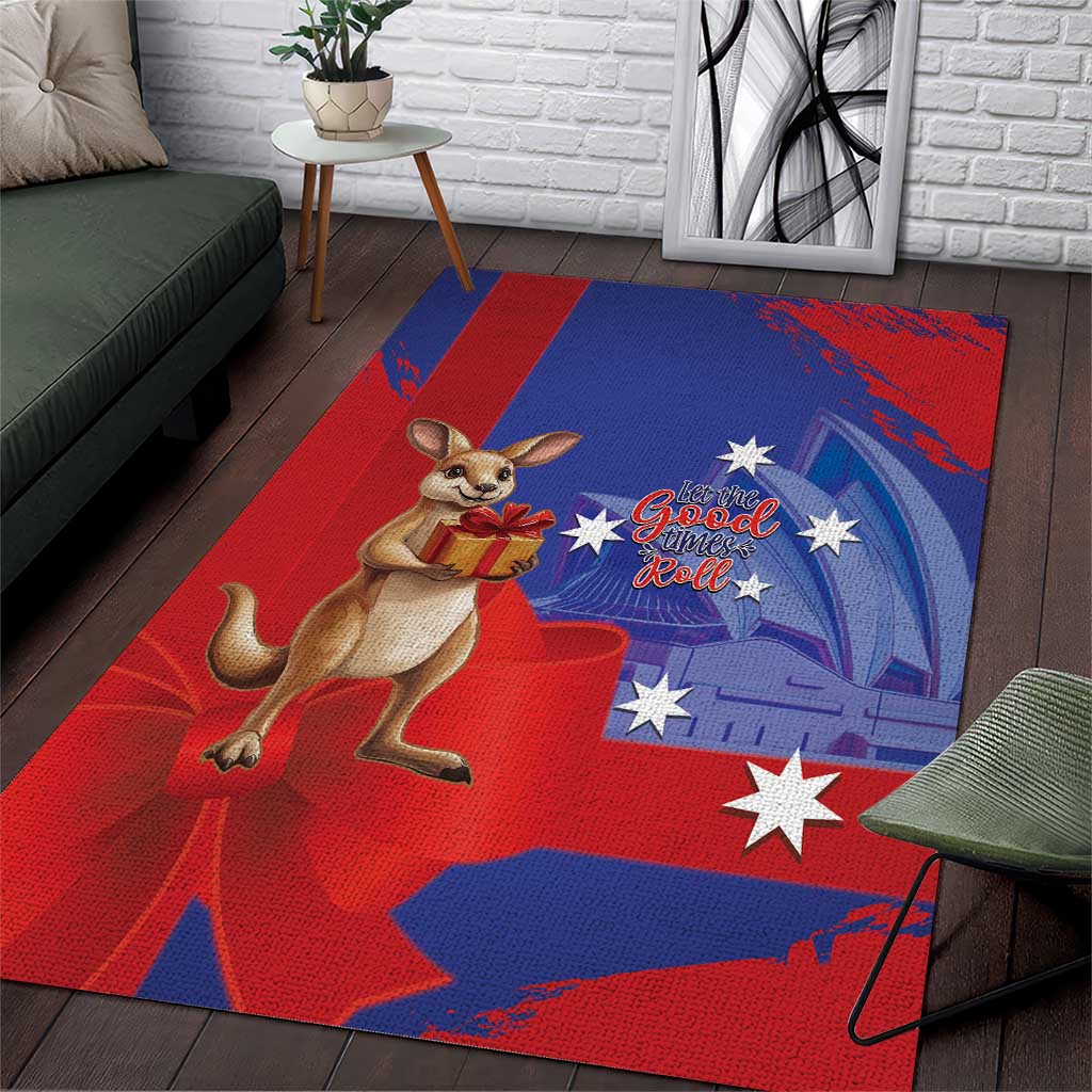 Happy Boxing Day Australia Area Rug Let The Good Time Roll!