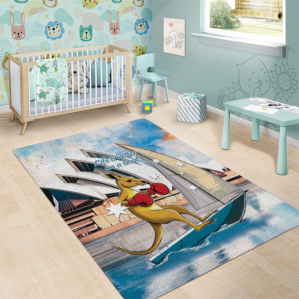 Personalised Australia Sailing Area Rug Life Is Better On A Boat