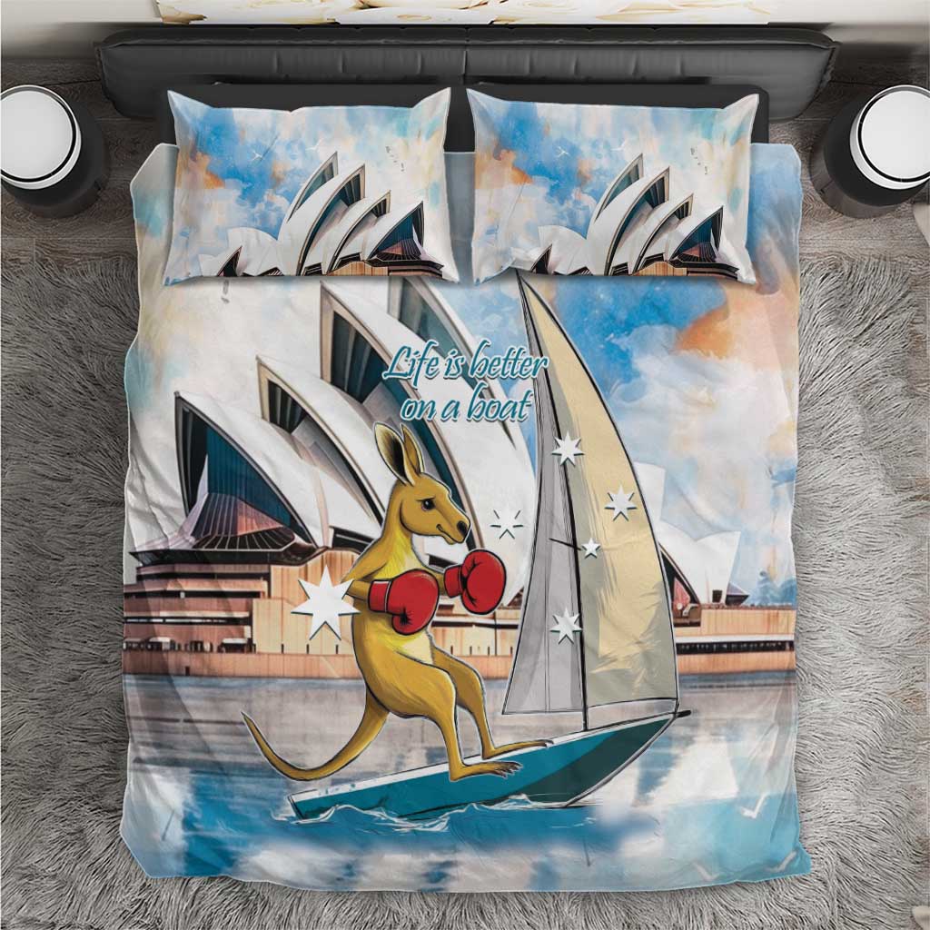 Personalised Australia Sailing Bedding Set Life Is Better On A Boat