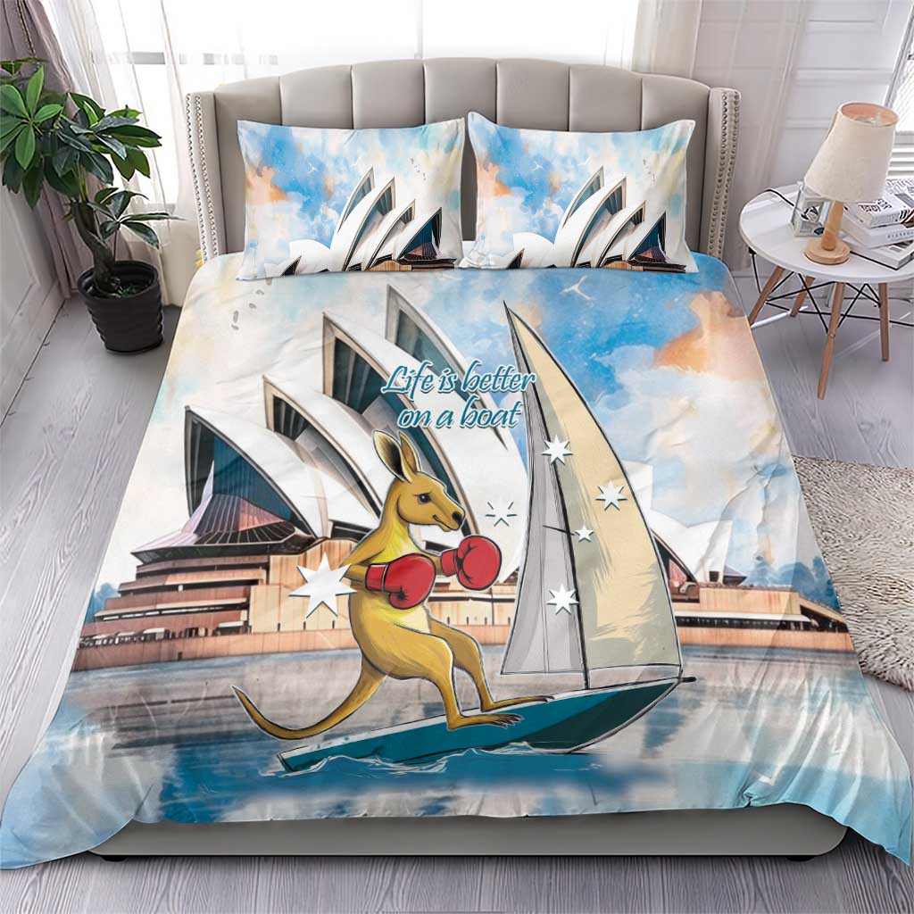 Personalised Australia Sailing Bedding Set Life Is Better On A Boat