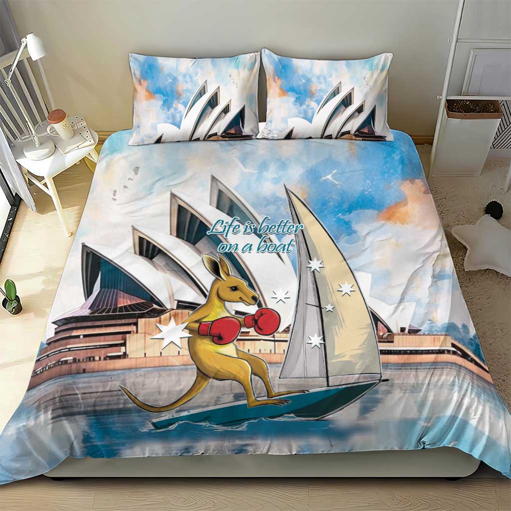 Personalised Australia Sailing Bedding Set Life Is Better On A Boat