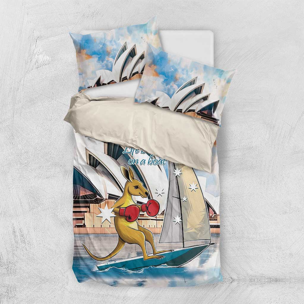 Personalised Australia Sailing Bedding Set Life Is Better On A Boat