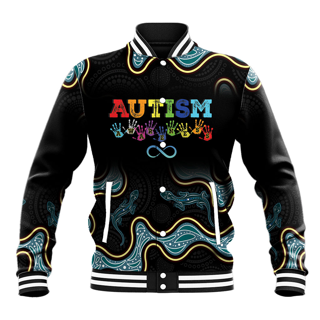 Australia Autism Awareness 4 April Aboriginal Lizard Baseball Jacket