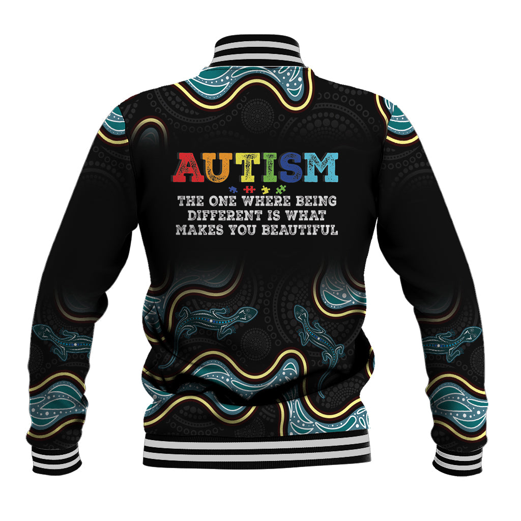 Australia Autism Awareness 4 April Aboriginal Lizard Baseball Jacket