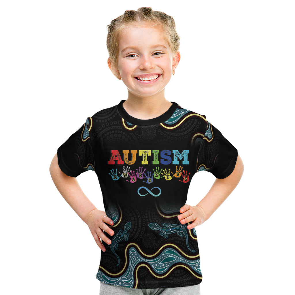 Australia Autism Awareness 4 April Aboriginal Lizard Kid T Shirt