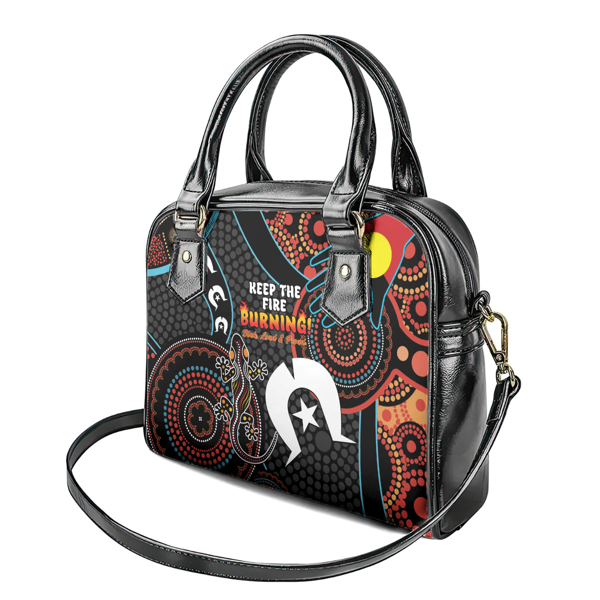 NAIDOC Week 2024 Shoulder Handbag Keep The Fire Burning Indigenous Art