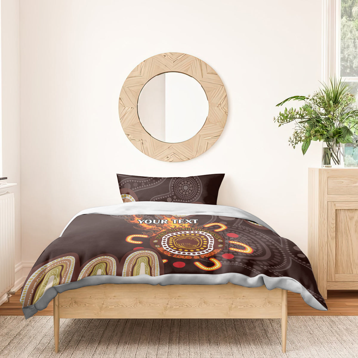 Personalised NAIDOC Week 2024 Bedding Set Aussie Map With Aboriginal