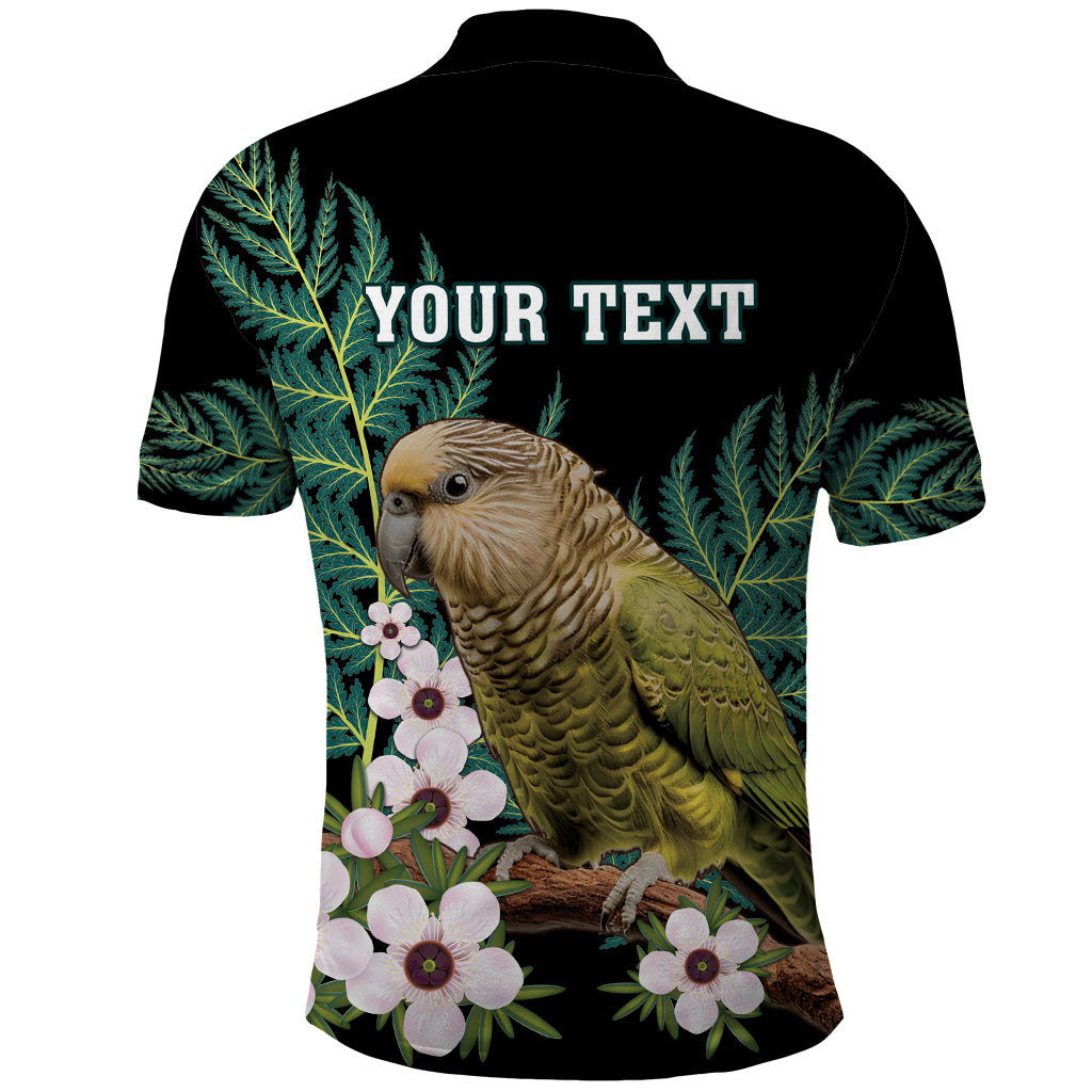 Personalised New Zealand Kakapo Polo Shirt Aotearoa Fern With Manuka