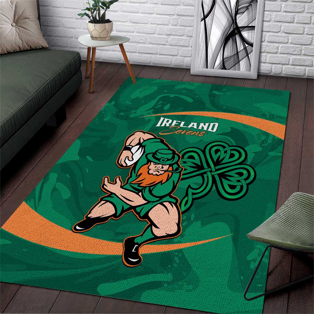 Ireland Rugby Sevens Area Rug Go Champions Irish Shamrock