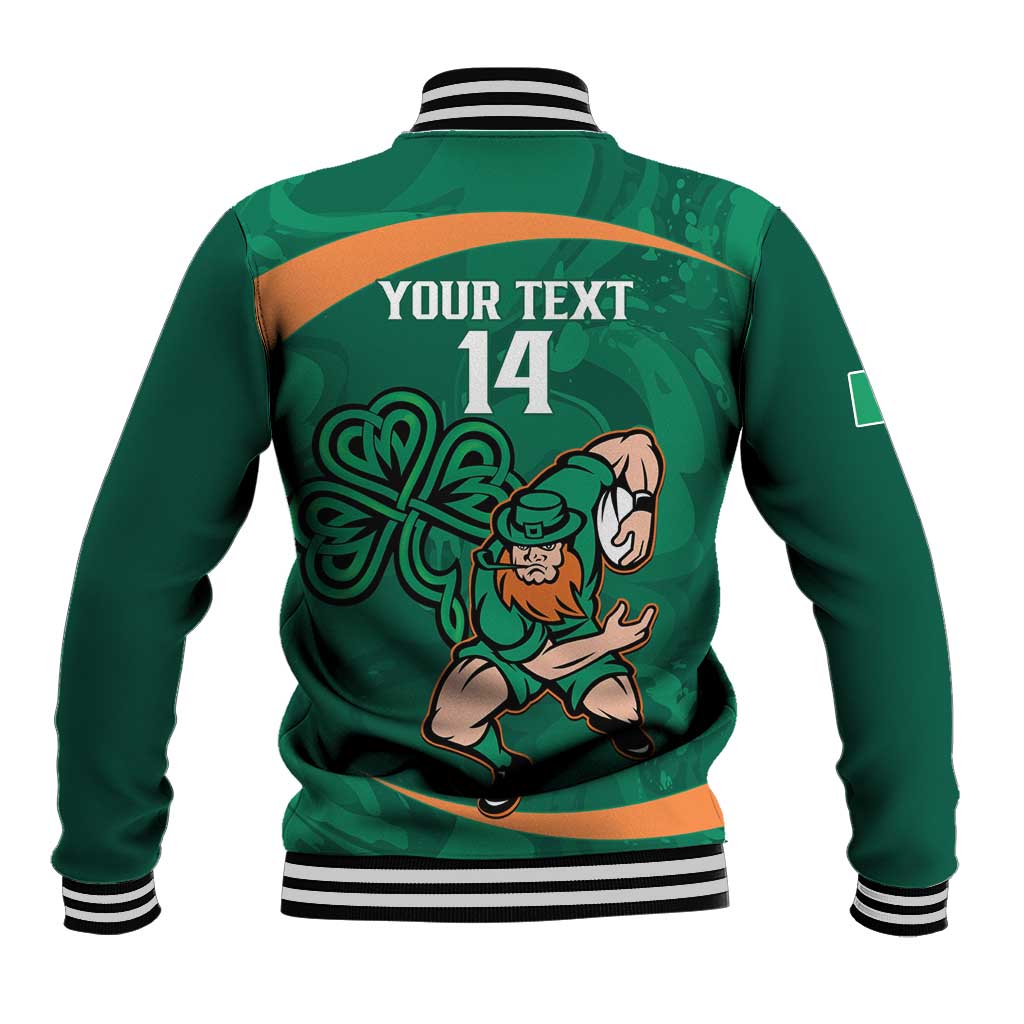 Custom Ireland Rugby Sevens Baseball Jacket Go Champions Irish Shamrock