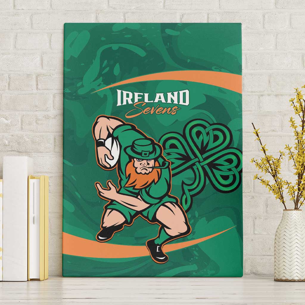 Ireland Rugby Sevens Canvas Wall Art Go Champions Irish Shamrock