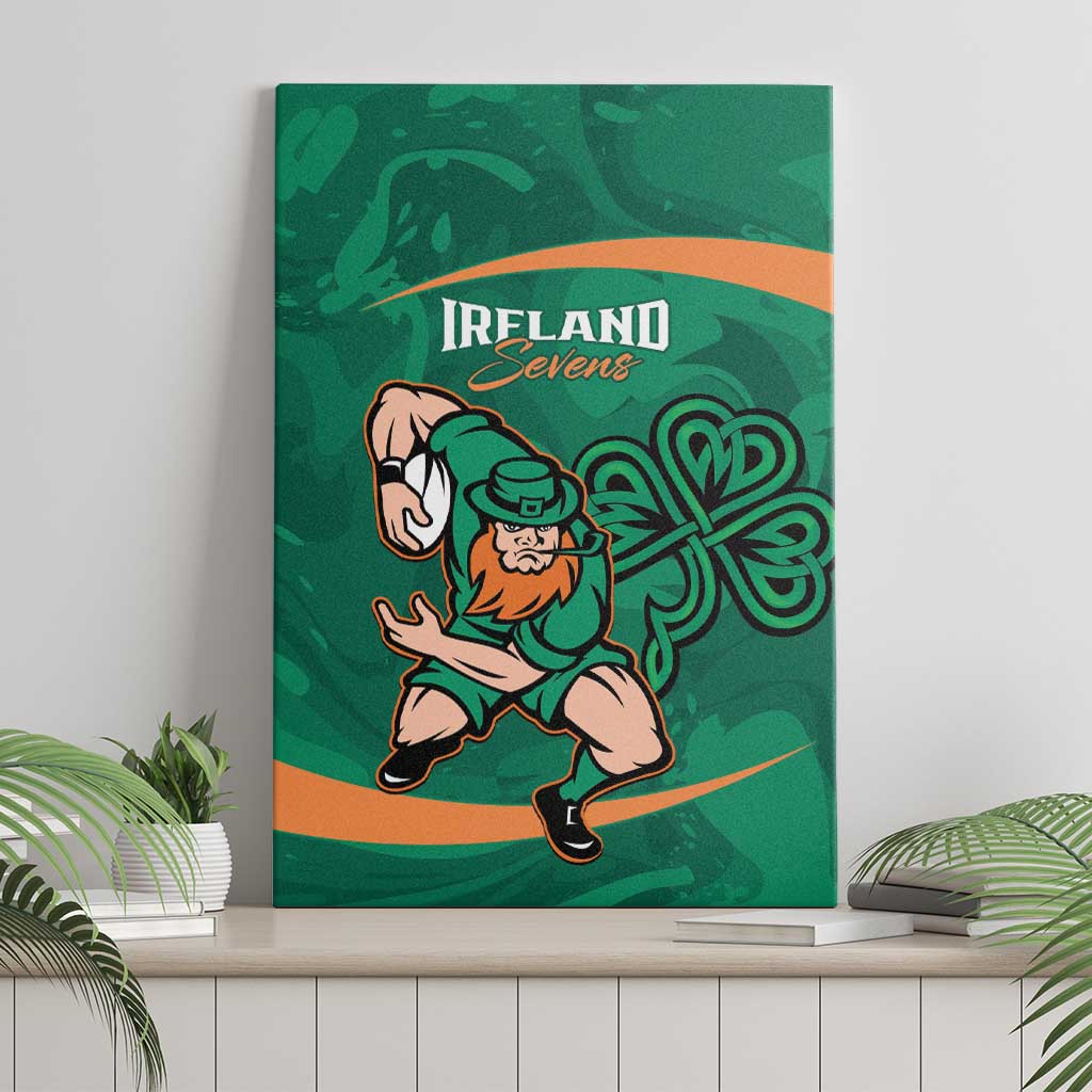 Ireland Rugby Sevens Canvas Wall Art Go Champions Irish Shamrock