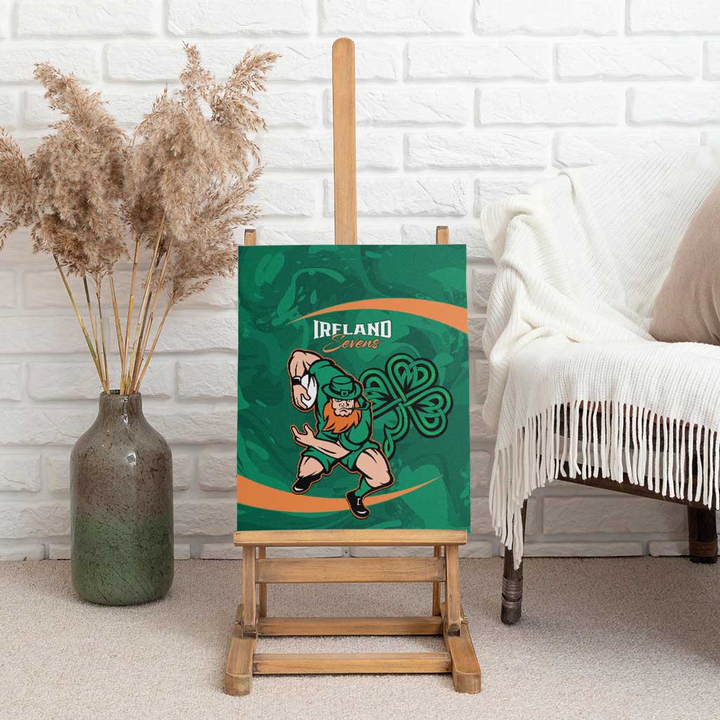 Ireland Rugby Sevens Canvas Wall Art Go Champions Irish Shamrock