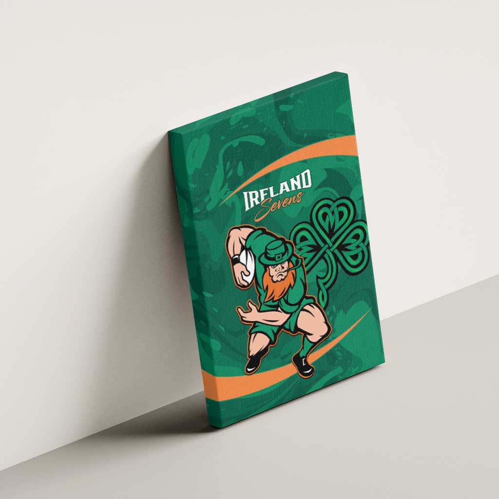 Ireland Rugby Sevens Canvas Wall Art Go Champions Irish Shamrock