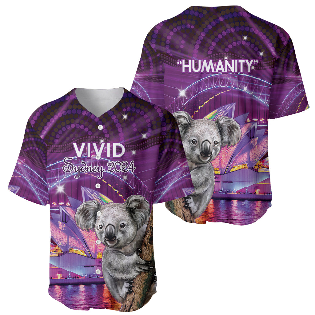 Vivid Sydney Australia Baseball Jersey Humanity Aussie Koala Fanciful Light