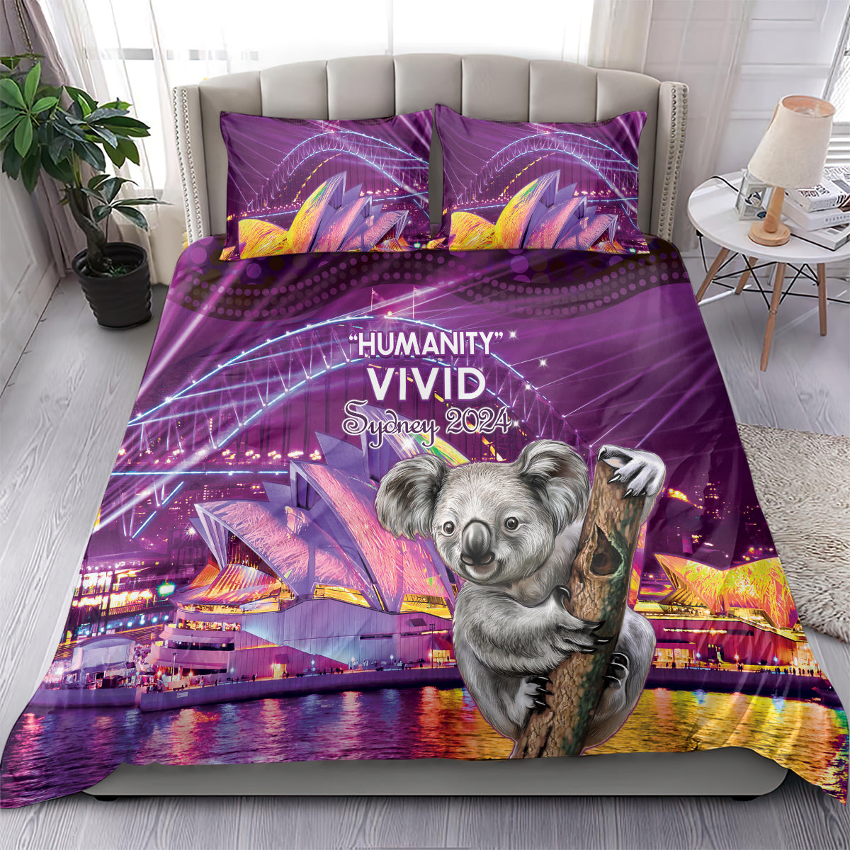 Vivid Sydney Australia Bedding Set Humanity Aussie Koala Fanciful Light