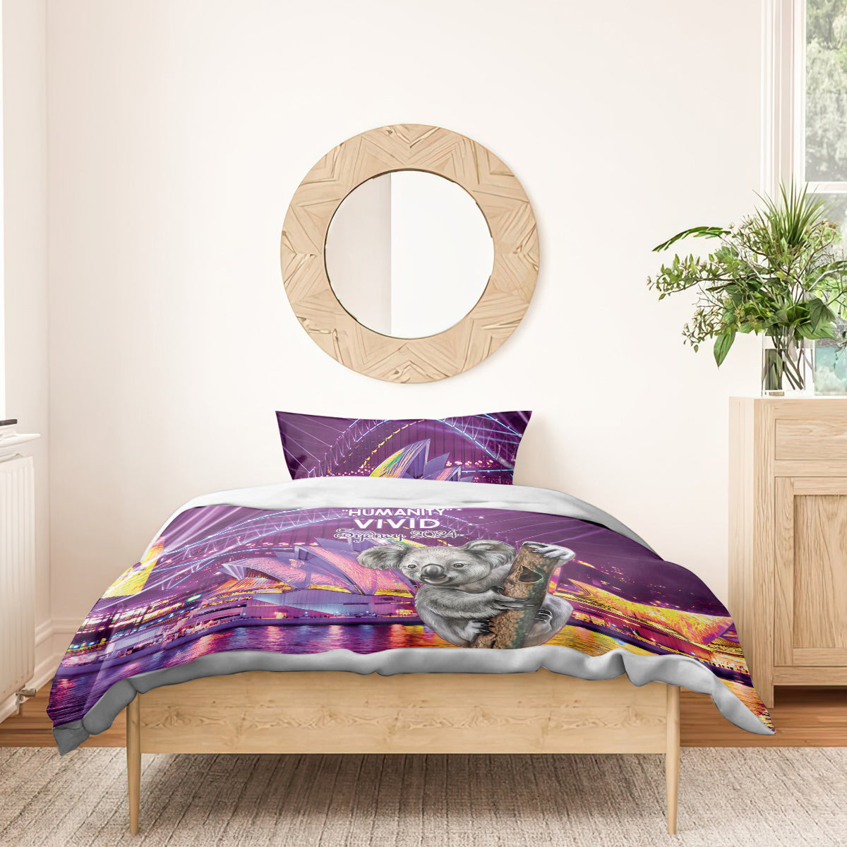 Vivid Sydney Australia Bedding Set Humanity Aussie Koala Fanciful Light