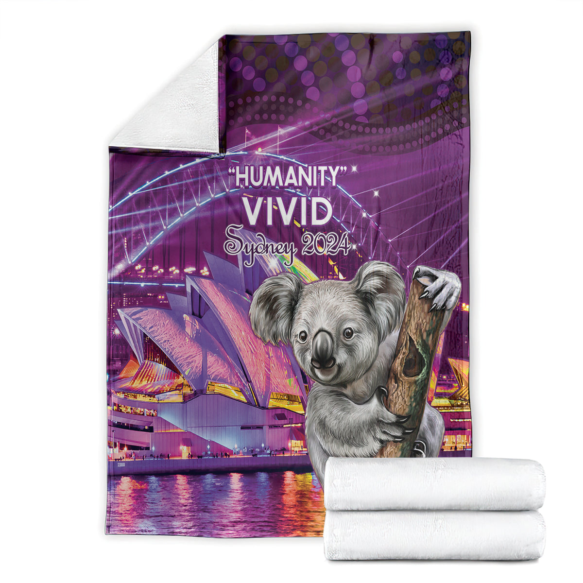 Vivid Sydney Australia Blanket Humanity Aussie Koala Fanciful Light