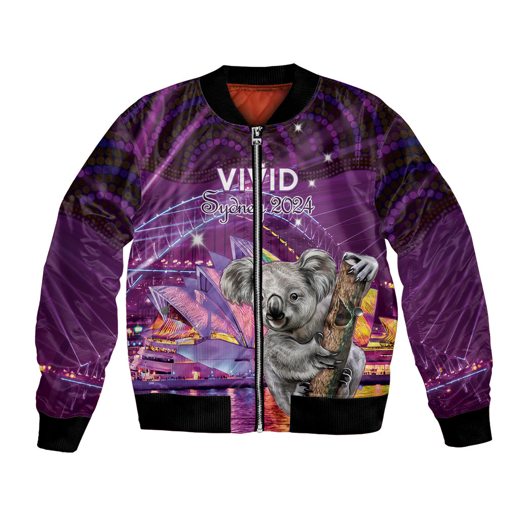 Vivid Sydney Australia Bomber Jacket Humanity Aussie Koala Fanciful Light