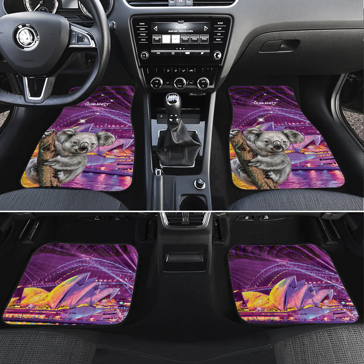 Vivid Sydney Australia Car Mats Humanity Aussie Koala Fanciful Light