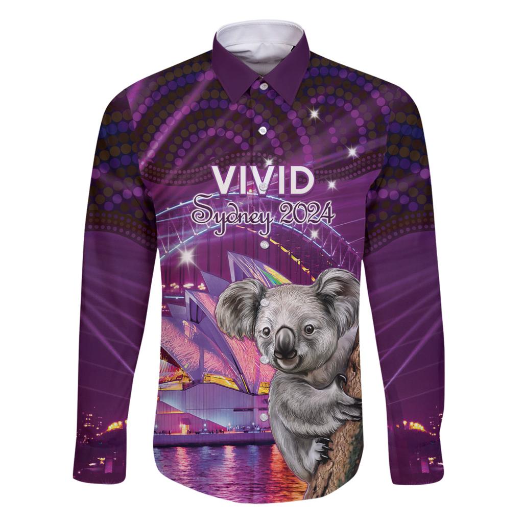 Vivid Sydney Australia Family Matching Long Sleeve Bodycon Dress and Hawaiian Shirt Humanity Aussie Koala Fanciful Light