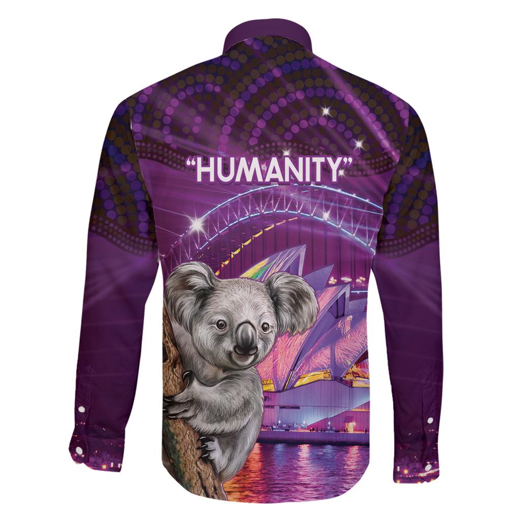 Vivid Sydney Australia Family Matching Long Sleeve Bodycon Dress and Hawaiian Shirt Humanity Aussie Koala Fanciful Light