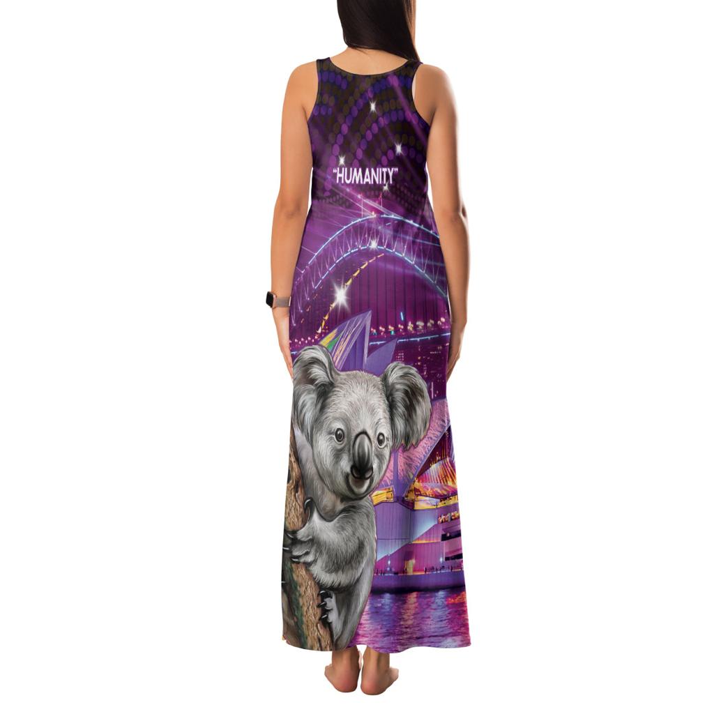 Vivid Sydney Australia Family Matching Tank Maxi Dress and Hawaiian Shirt Humanity Aussie Koala Fanciful Light