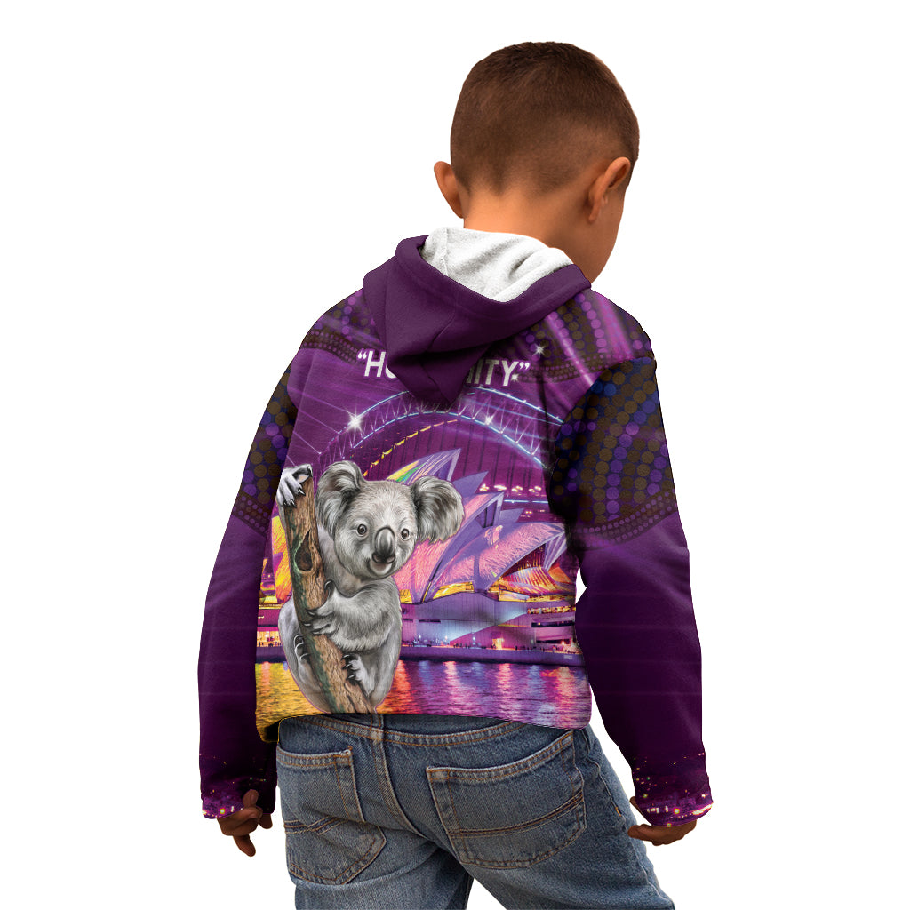 Vivid Sydney Australia Kid Hoodie Humanity Aussie Koala Fanciful Light