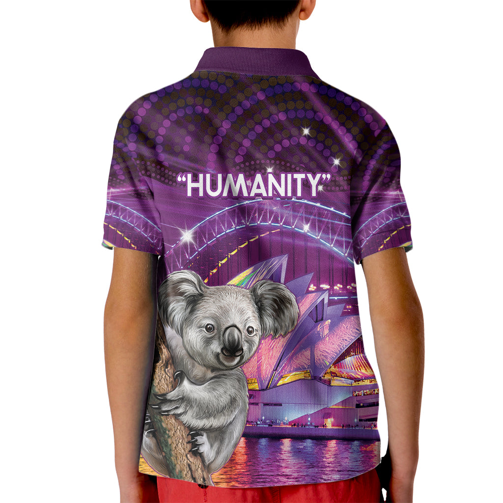 Vivid Sydney Australia Kid Polo Shirt Humanity Aussie Koala Fanciful Light