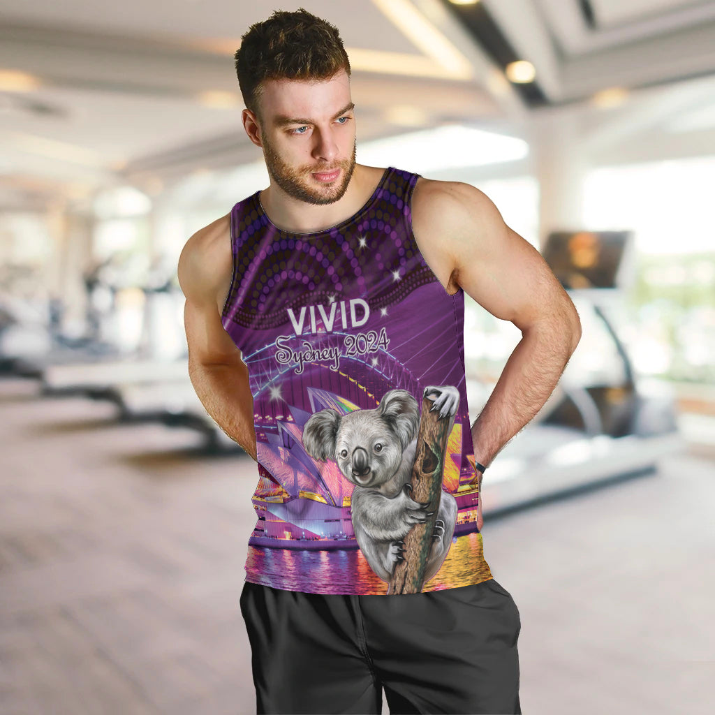 Vivid Sydney Australia Men Tank Top Humanity Aussie Koala Fanciful Light