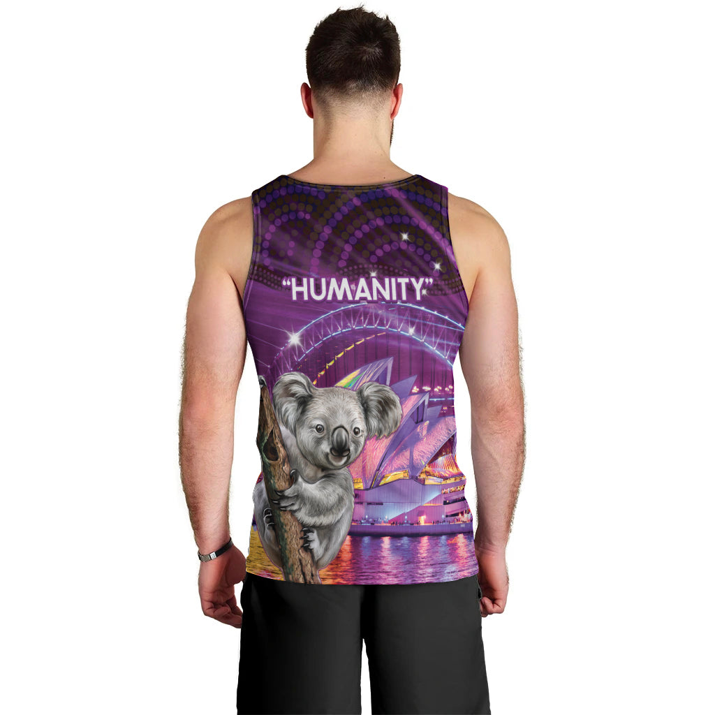 Vivid Sydney Australia Men Tank Top Humanity Aussie Koala Fanciful Light