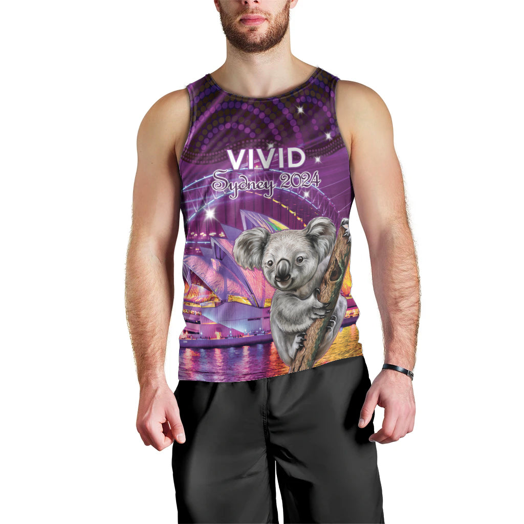 Vivid Sydney Australia Men Tank Top Humanity Aussie Koala Fanciful Light