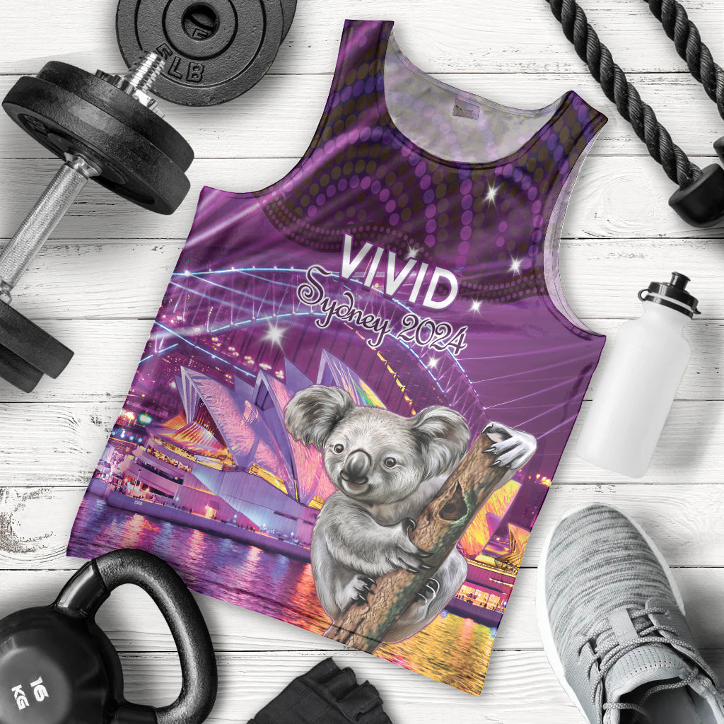 Vivid Sydney Australia Men Tank Top Humanity Aussie Koala Fanciful Light