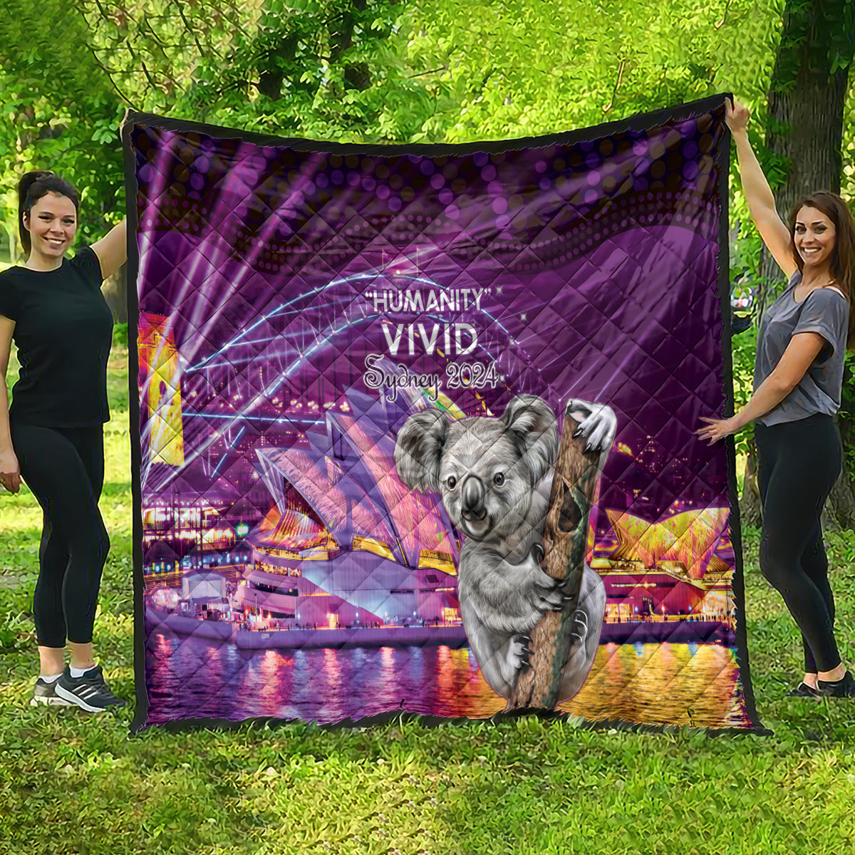 Vivid Sydney Australia Quilt Humanity Aussie Koala Fanciful Light