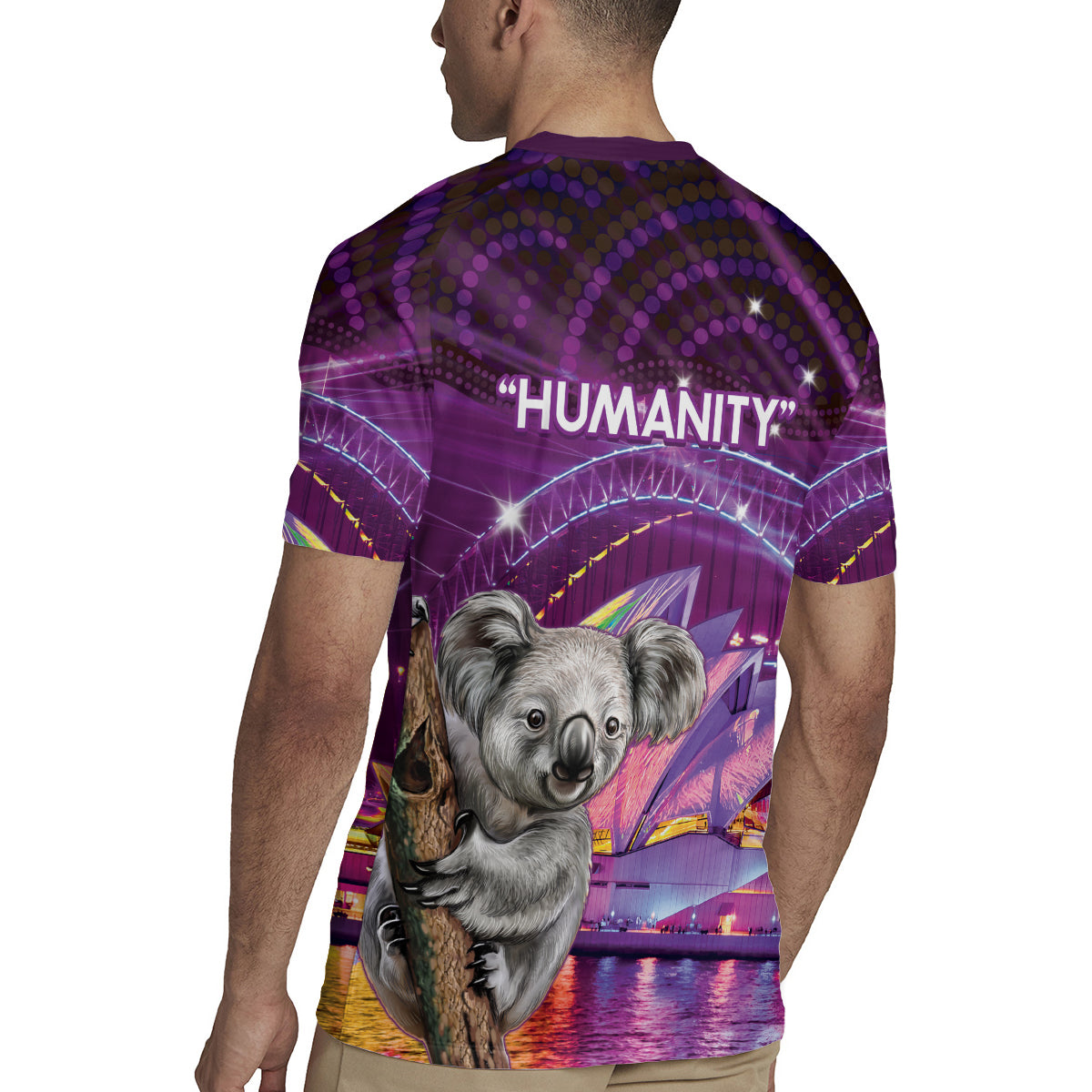 Vivid Sydney Australia Rugby Jersey Humanity Aussie Koala Fanciful Light