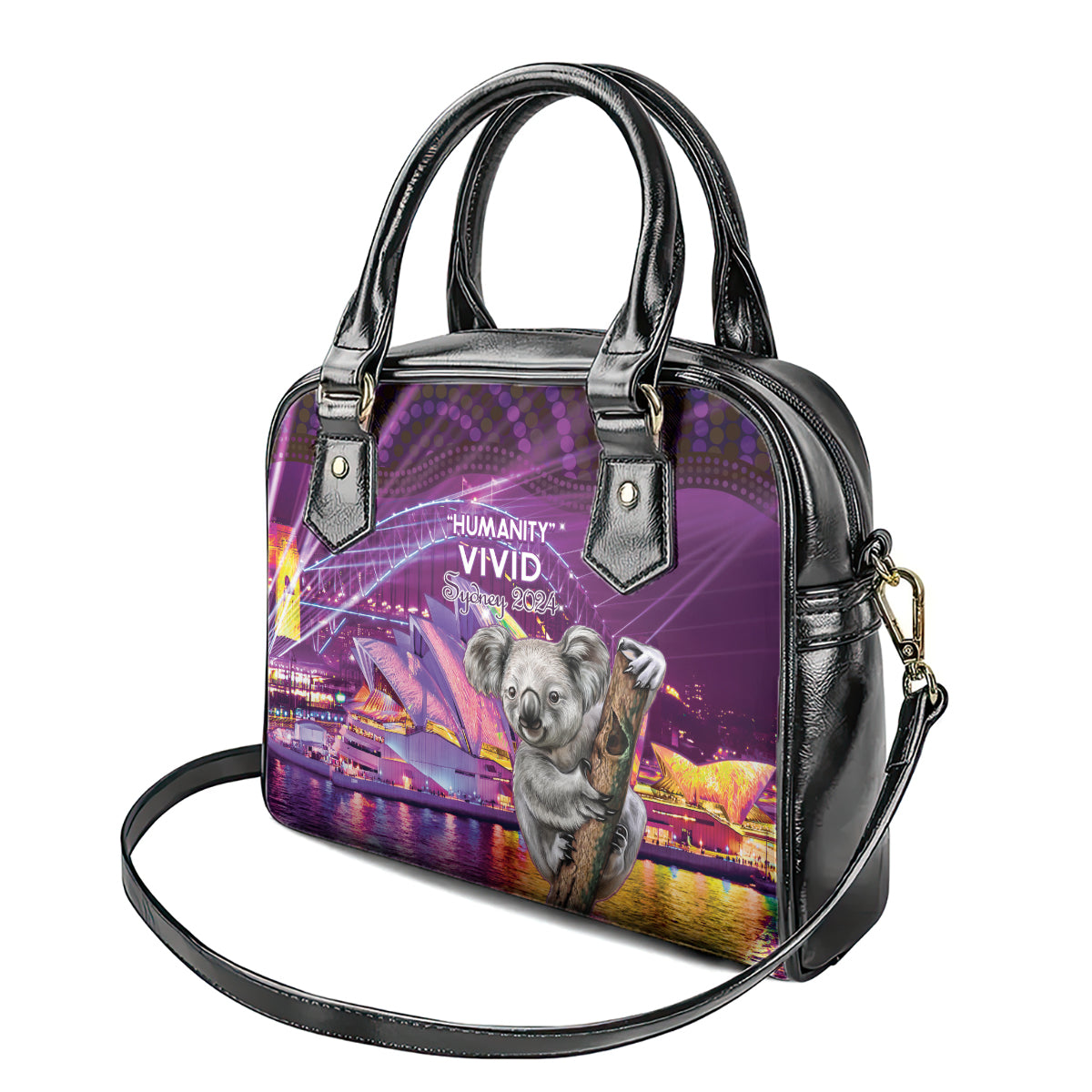 Vivid Sydney Australia Shoulder Handbag Humanity Aussie Koala Fanciful Light