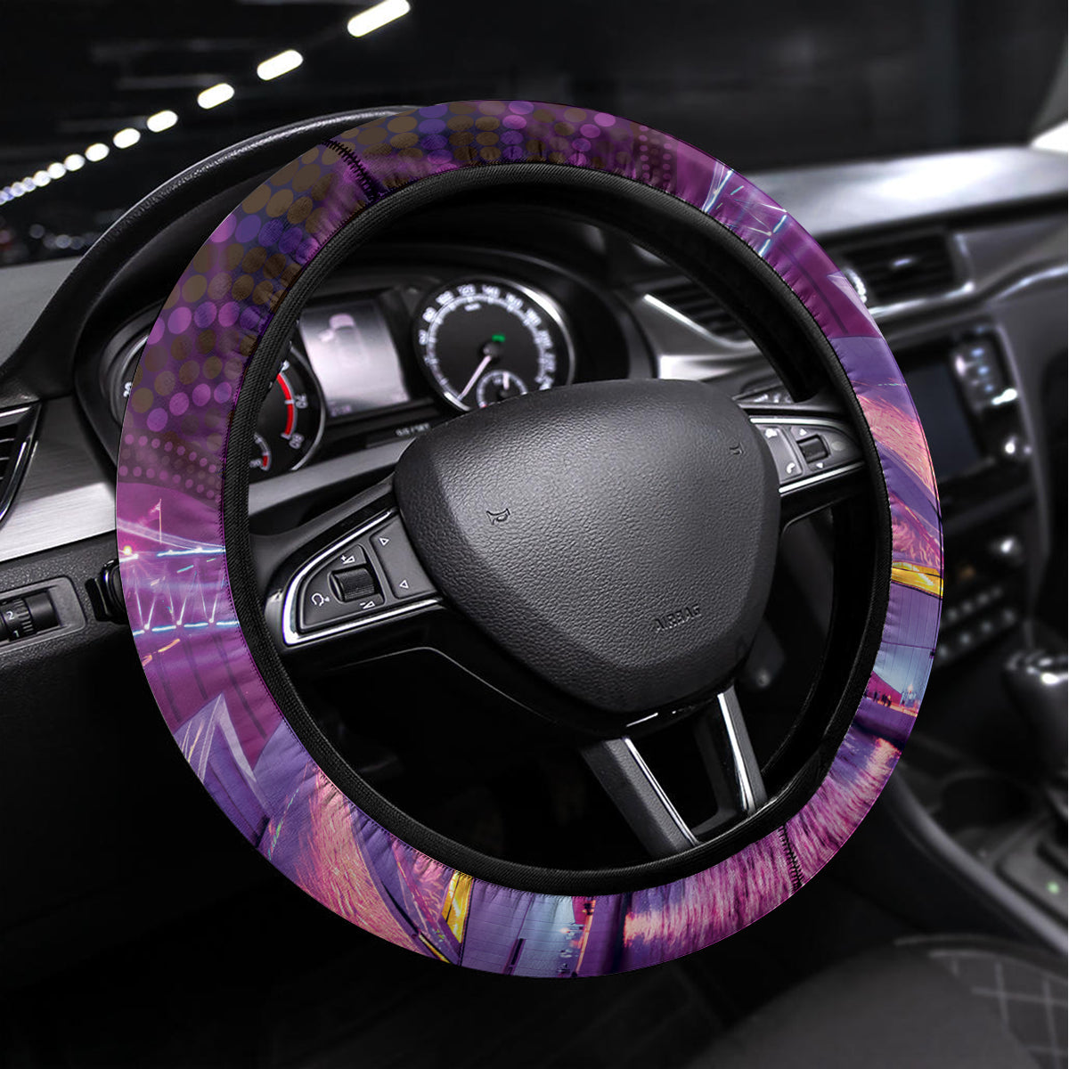 Vivid Sydney Australia Steering Wheel Cover Humanity Aussie Koala Fanciful Light