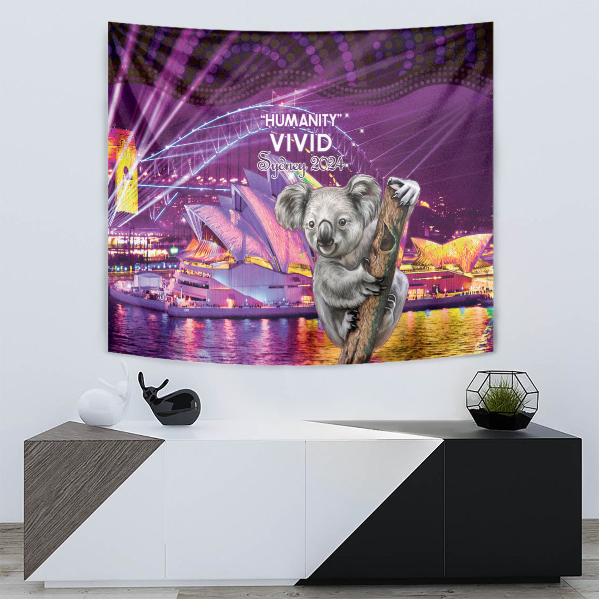 Vivid Sydney Australia Tapestry Humanity Aussie Koala Fanciful Light