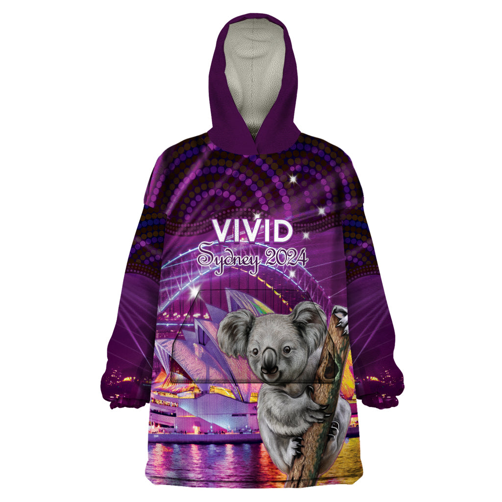 Vivid Sydney Australia Wearable Blanket Hoodie Humanity Aussie Koala Fanciful Light