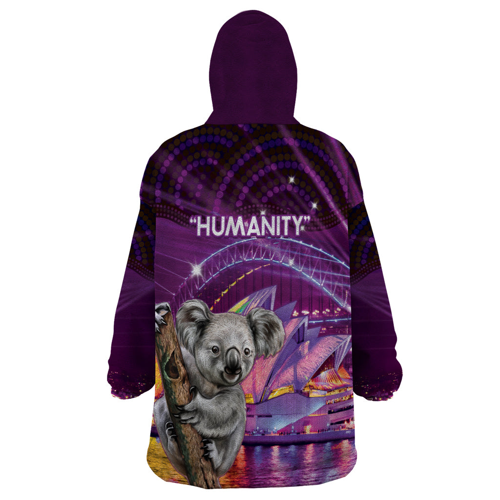 Vivid Sydney Australia Wearable Blanket Hoodie Humanity Aussie Koala Fanciful Light