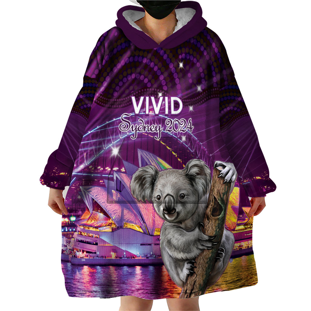 Vivid Sydney Australia Wearable Blanket Hoodie Humanity Aussie Koala Fanciful Light