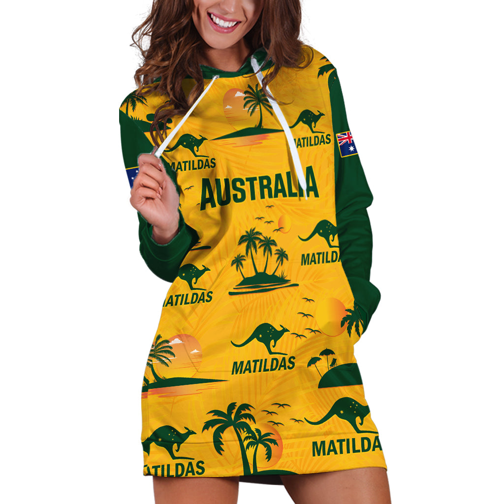 australia-soccer-hoodie-dress-matildas-world-cup-2023-tropical-style