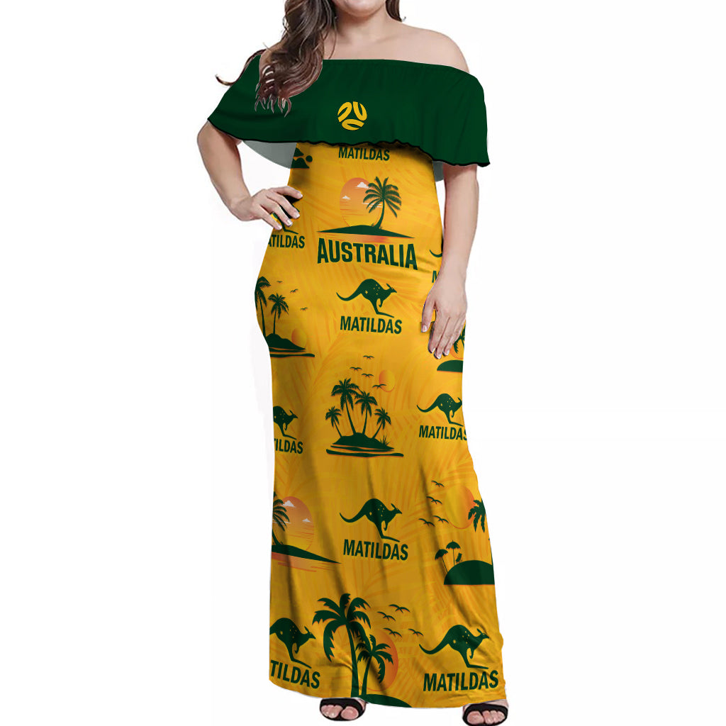 australia-soccer-off-shoulder-maxi-dress-matildas-world-cup-2023-tropical-style