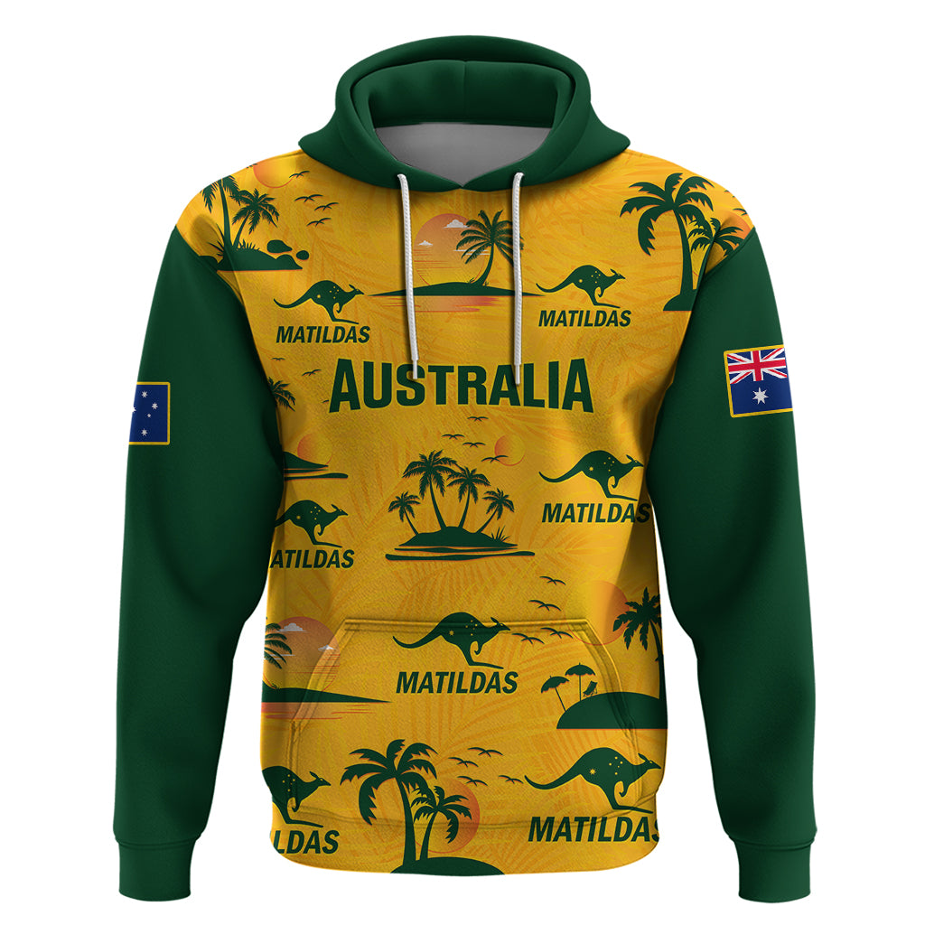 custom-australia-soccer-hoodie-matildas-world-cup-2023-tropical-style