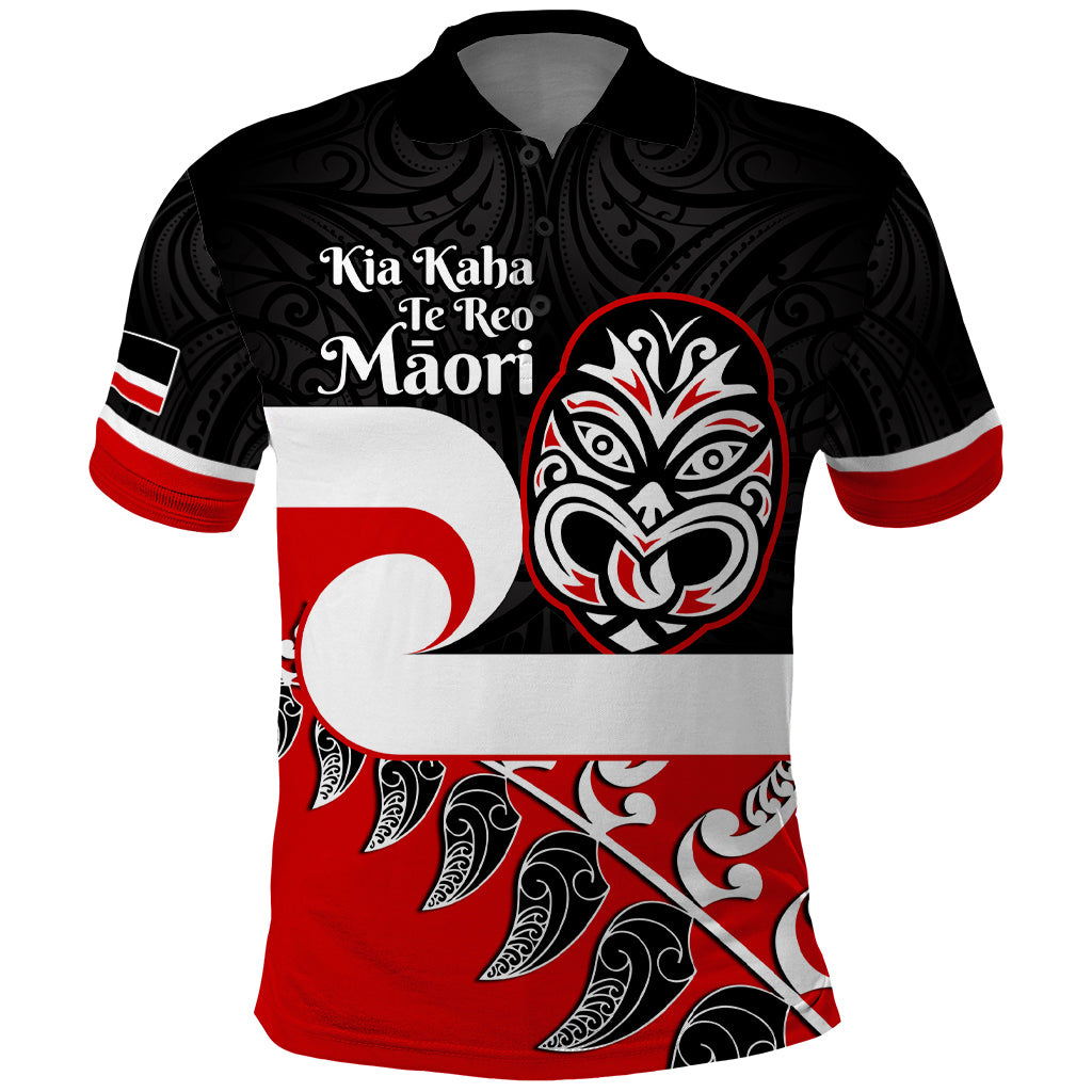 Personalised Te Reo Maori New Zealand Polo Shirt Kia Haka Maori Fern With Tino Rangatiratanga LT14